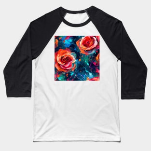 Rainbow flowers Baseball T-Shirt